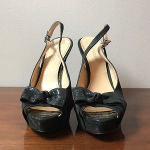 Enzo Angiolini Black Peep Toe Pumps size 8.5